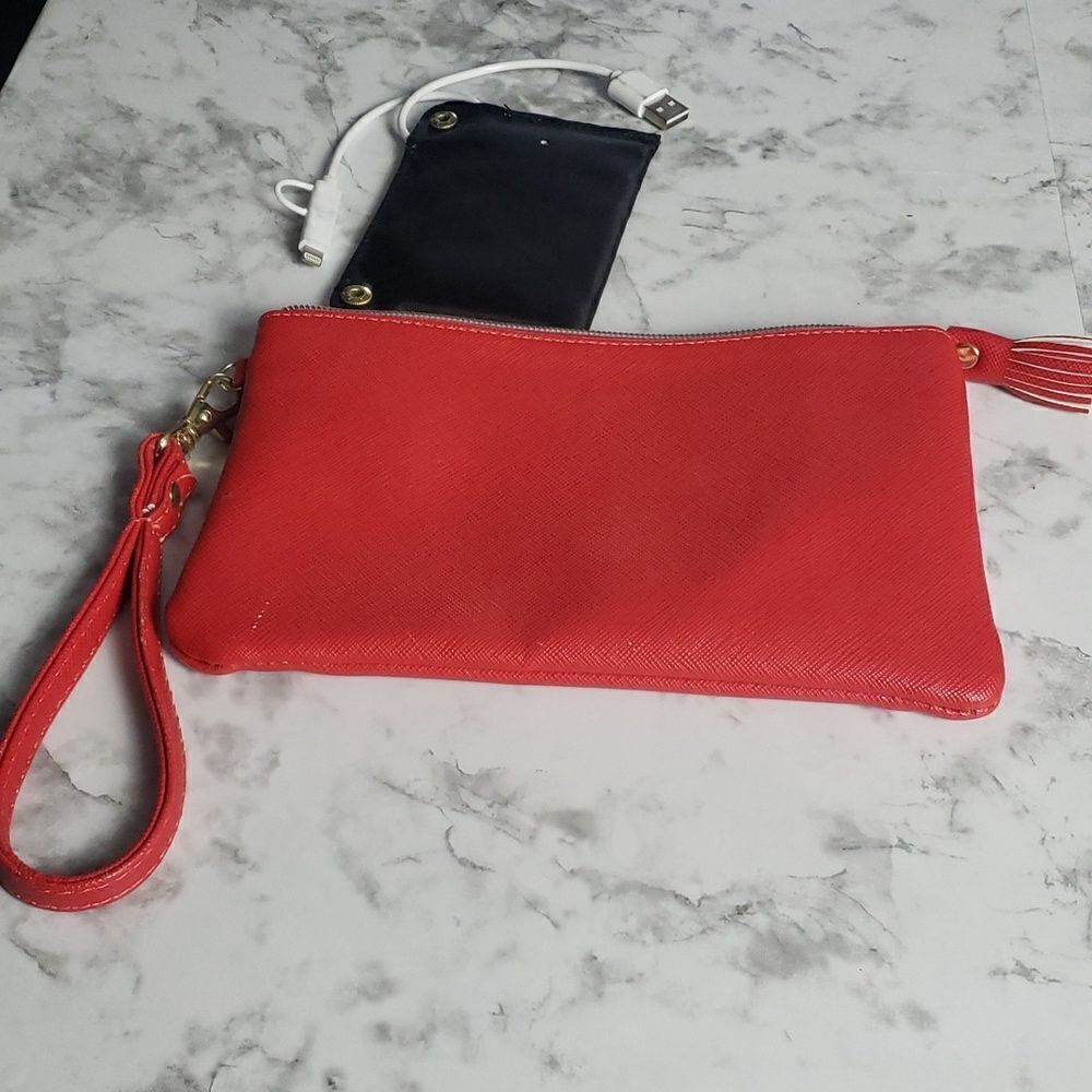 Red Mobile Power Bank Charger Handbag - Picture 3 of 12